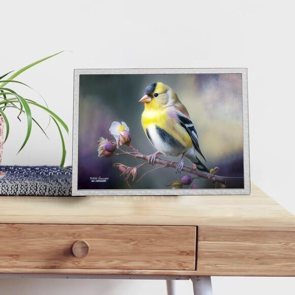 American Goldfinch Yellow Bird Watercolor Oil Painting Wall Art Print‎ - Picture 6 of 6